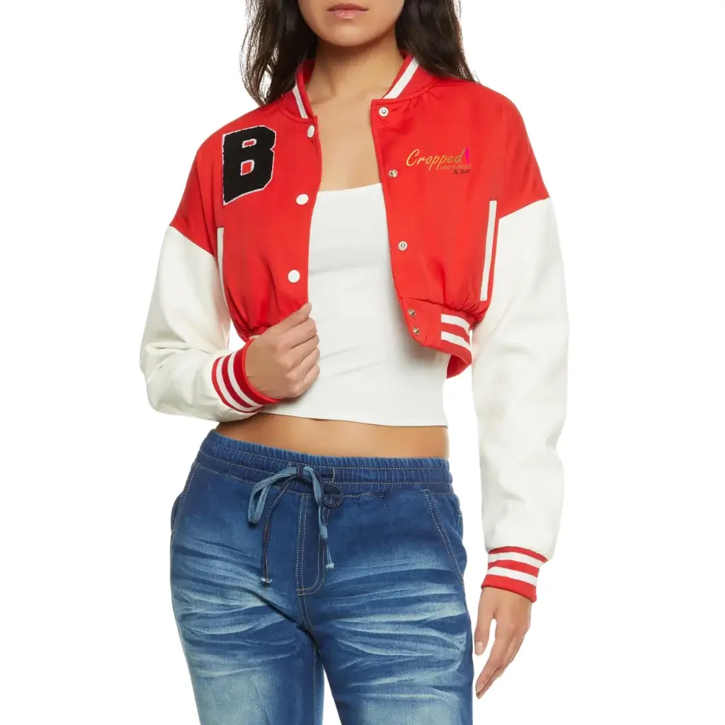 Red Cropped Varsity Jacket (3)